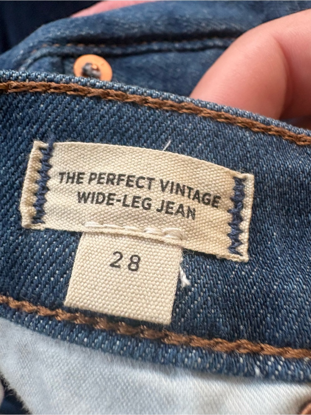 Madewell The Perfect Vintage Wide-Leg Jean - Blue (Brand New)